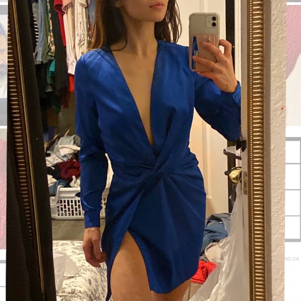 Satin Royal Blue Dress